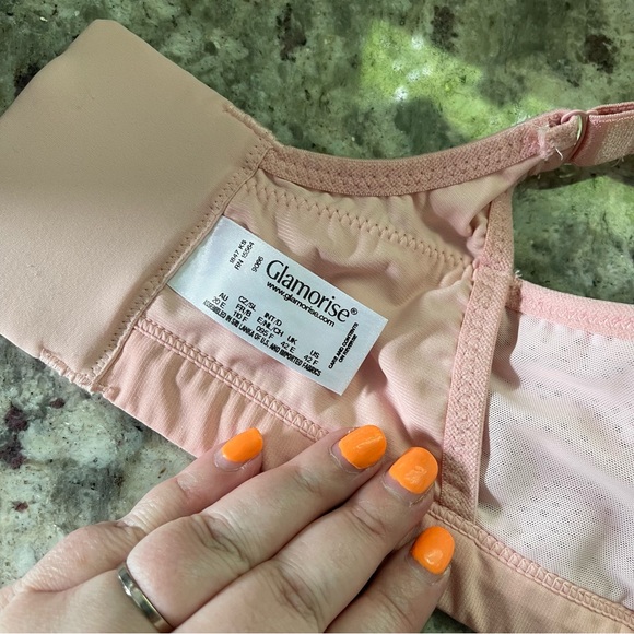 GLAMORISE 42F High Impact Seamless Underwire Sports Bra Pink - Picture 12 of 15